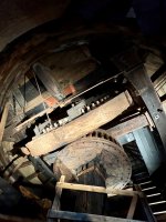 Eine Windmühle von innen